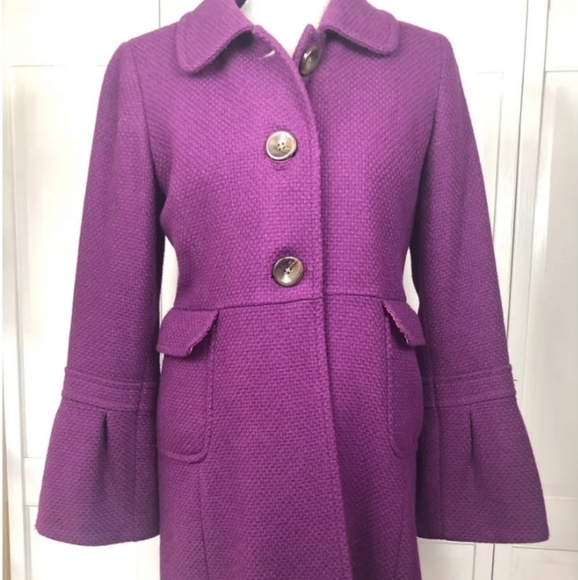 Beautiful Bell Sleeved Pea Coat - Picture 2 of 11